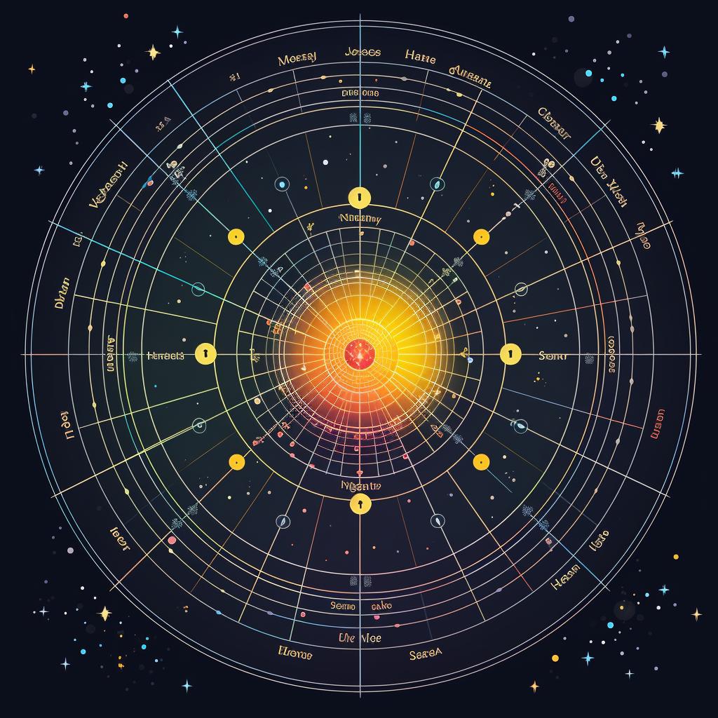 Astrological natal chart with North Node and Midheaven highlighted